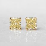 Graff Diamonds, 18k Yellow Gold 2.66ct Yellow Diamond Stud Earrings