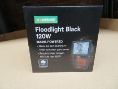 72 x Brand New 120w Die Cast Aluminium Floodlights. Mains Powered, Quick & Easy To Install,