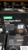 PALLET TO CONTAIN 228 x Brand New 120w Aluminium Weather Proof Floodlights. Mains powered.