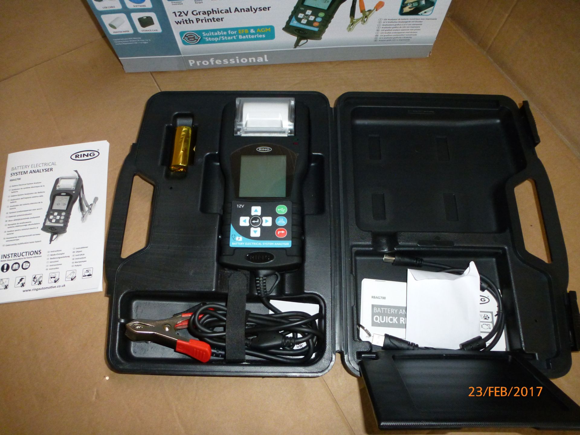 *NO RESERVE* Ring Automotive Battery System Analyser 12v Graphical with Printer - FREE DELIVERY - Image 3 of 3