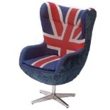 Union Jack Egg Chair + Ottoman