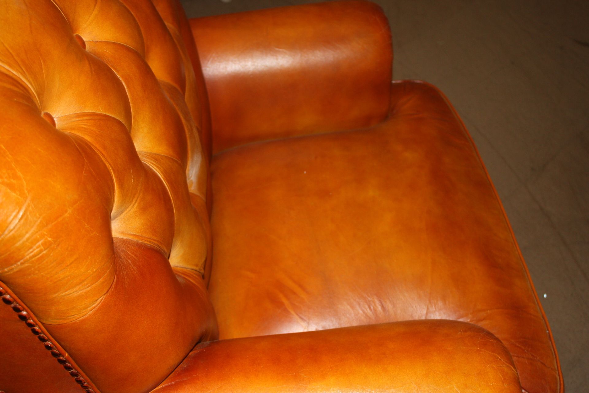 Story High Back Leather Armchair - Image 7 of 9