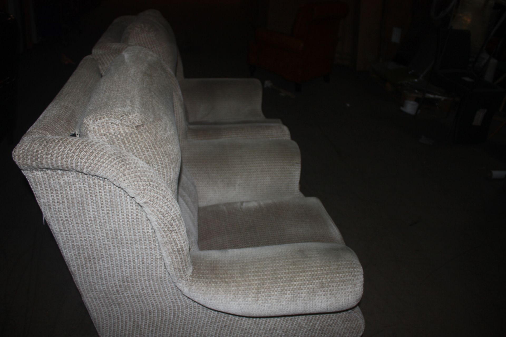 Pair of Grey Fabric Arm Chairs Colour Code - RRP - Issue - pair of arm chairs used , good condition - Image 3 of 3