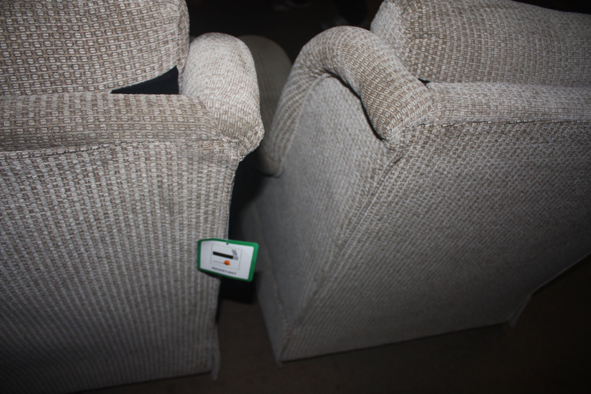 Pair of Grey Fabric Arm Chairs Colour Code - RRP - Issue - pair of arm chairs used , good condition - Image 2 of 3