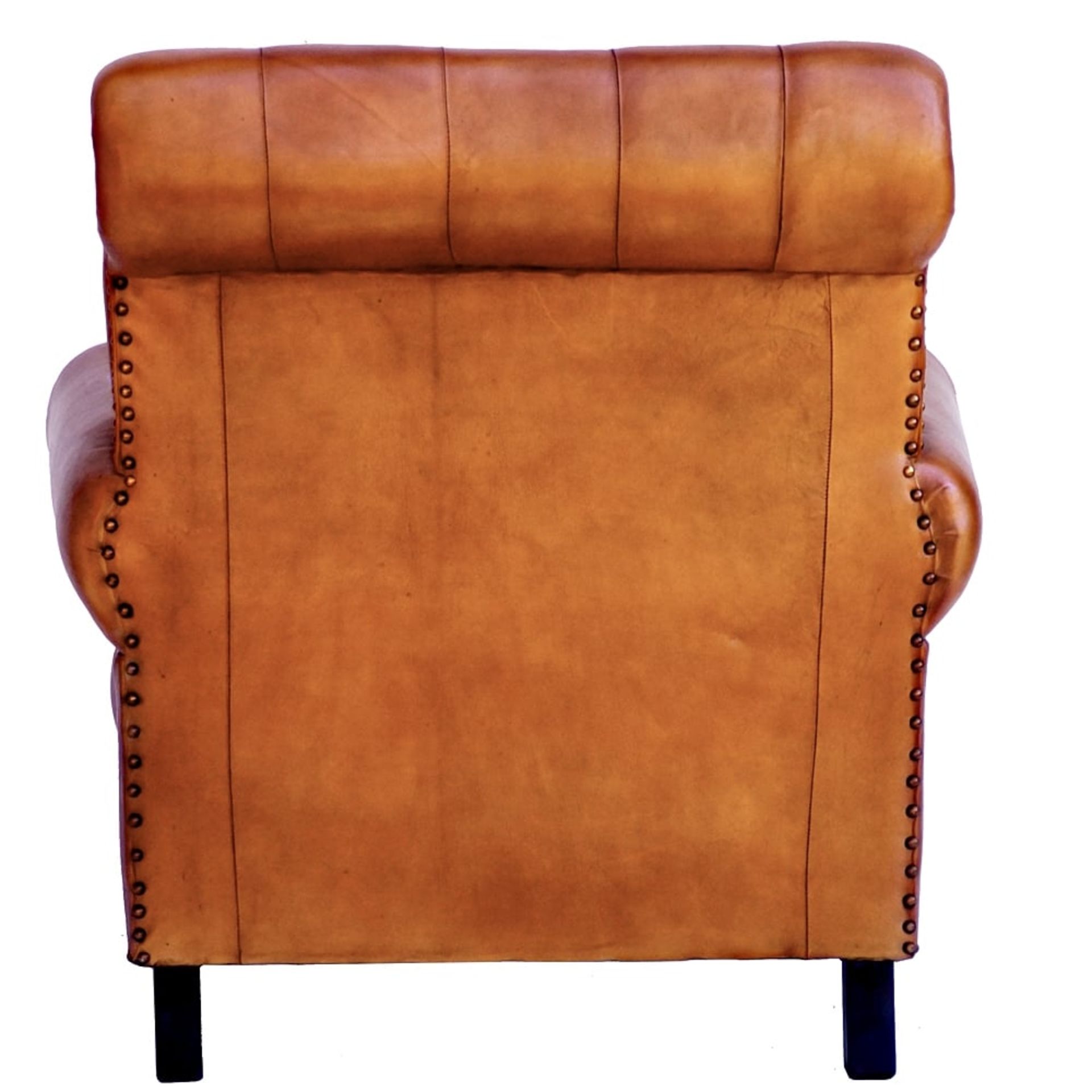 Story High Back Leather Armchair - Image 4 of 9
