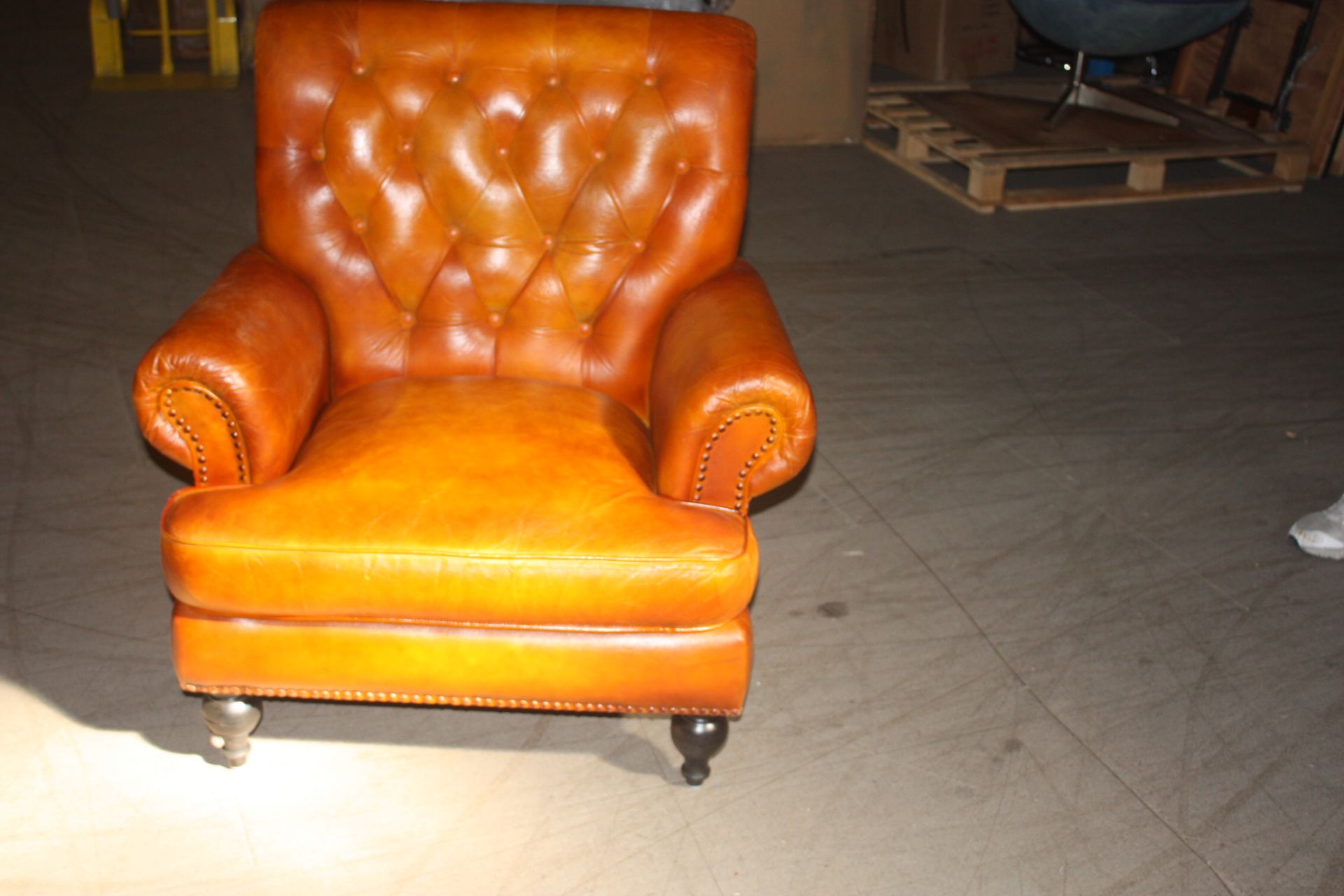 Story High Back Leather Armchair - Image 7 of 8