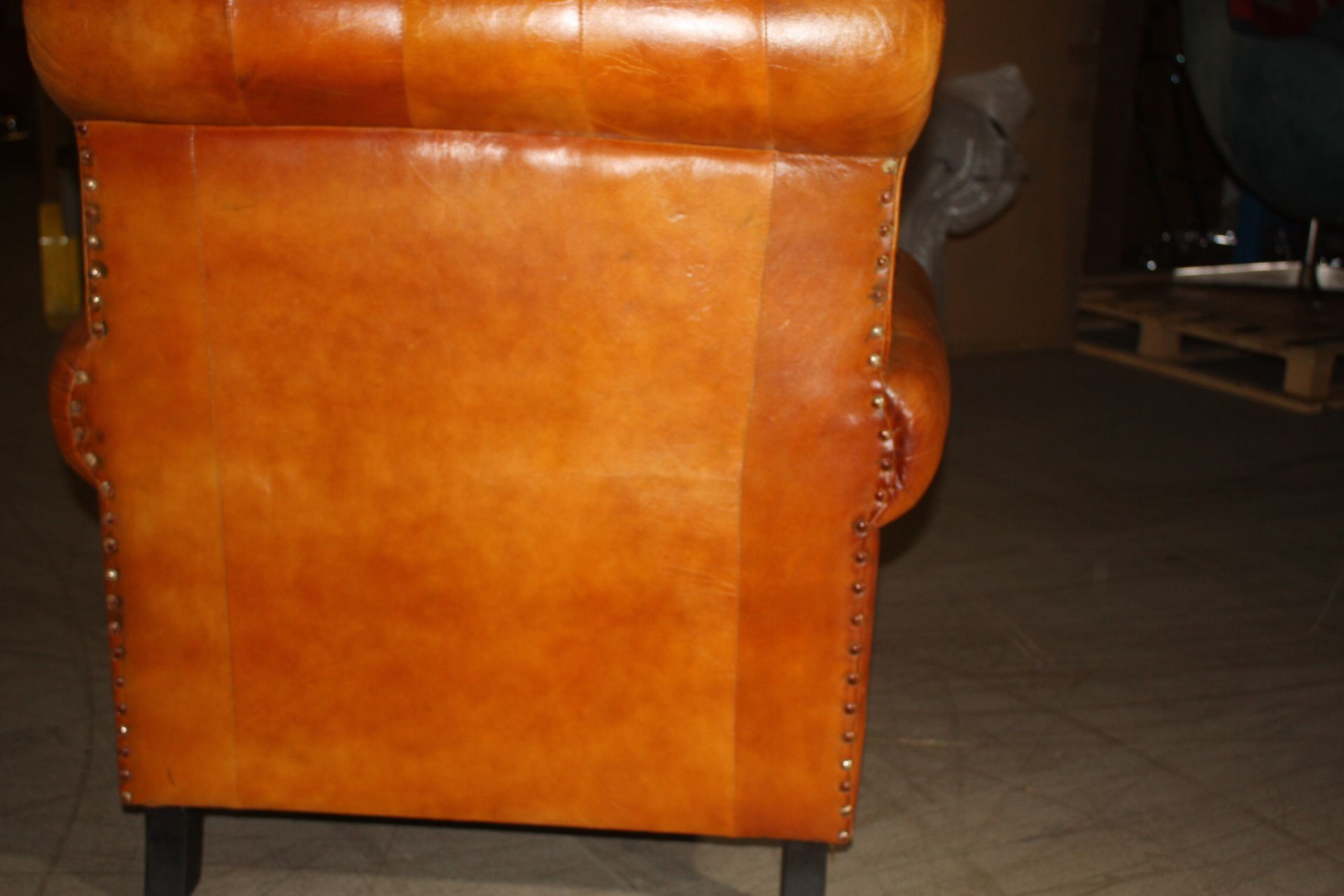 Story High Back Leather Armchair - Image 4 of 8