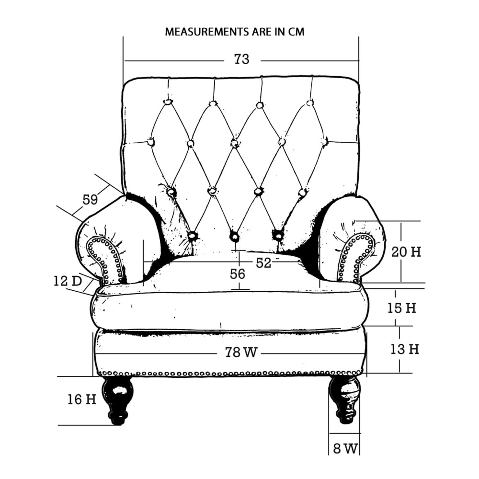 Story High Back Leather Armchair - Image 9 of 9