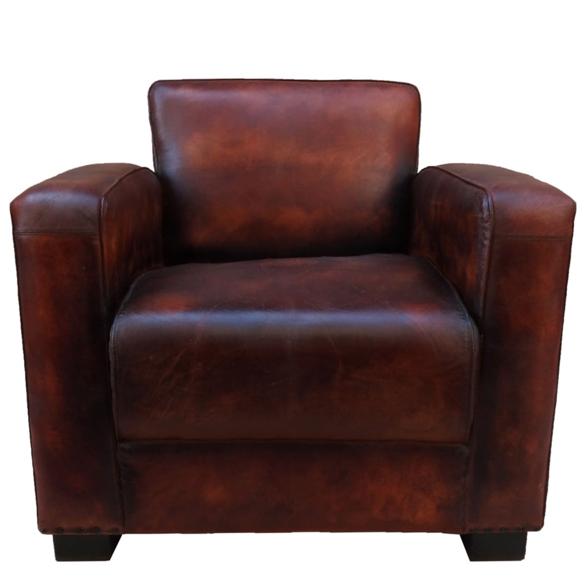 Jazz Leather Club Armchair - Image 5 of 11