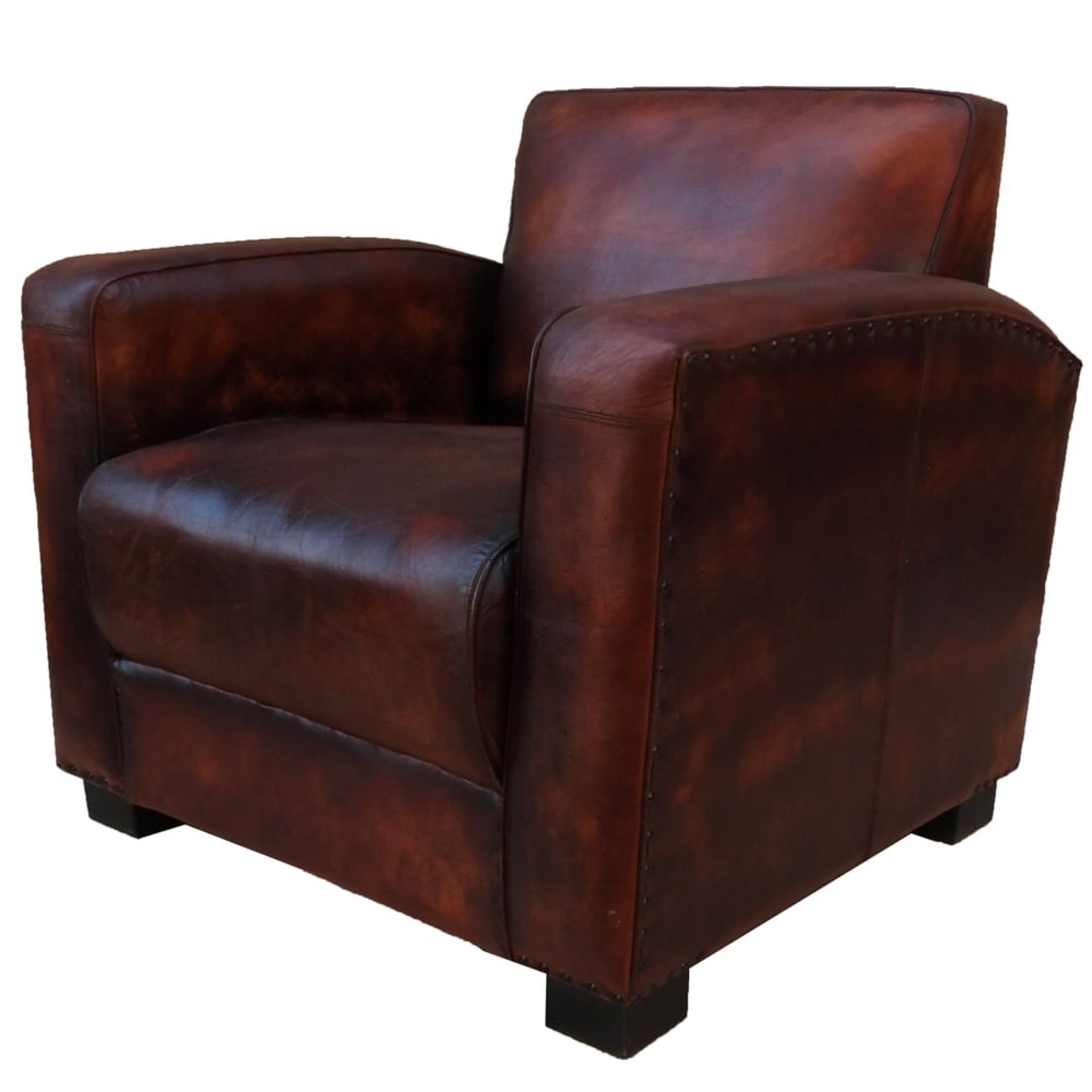 Jazz Leather Club Armchair - Image 3 of 8
