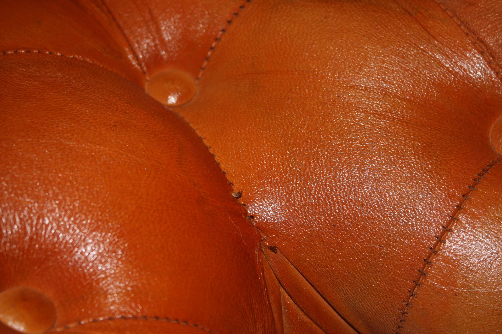 Shoreditch Low Back Leather Chesterfield Club Armchair In Tan Handmade Shoreditch leather - Image 6 of 6