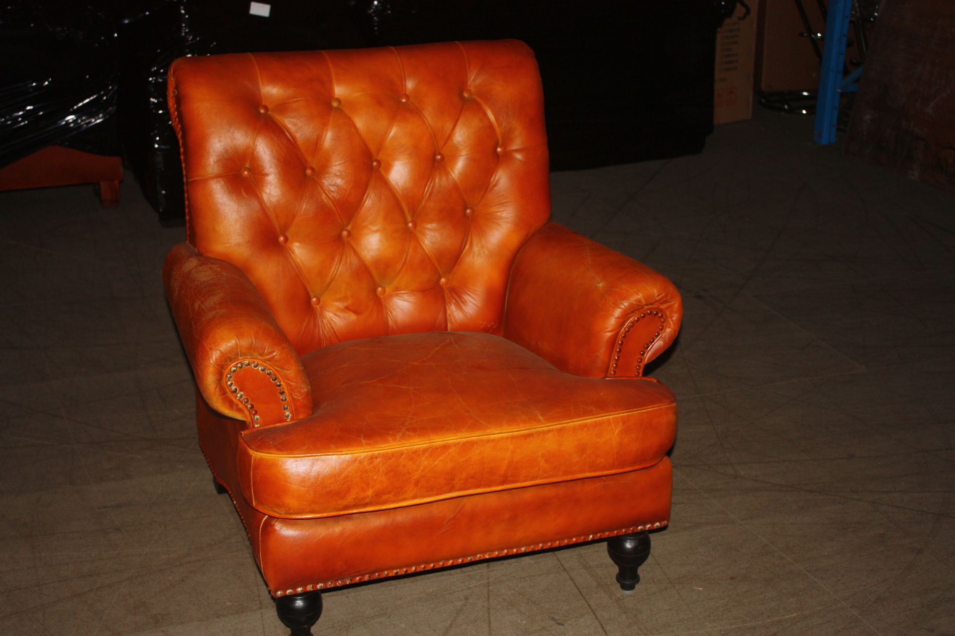 Story High Back Leather Armchair - Image 2 of 9