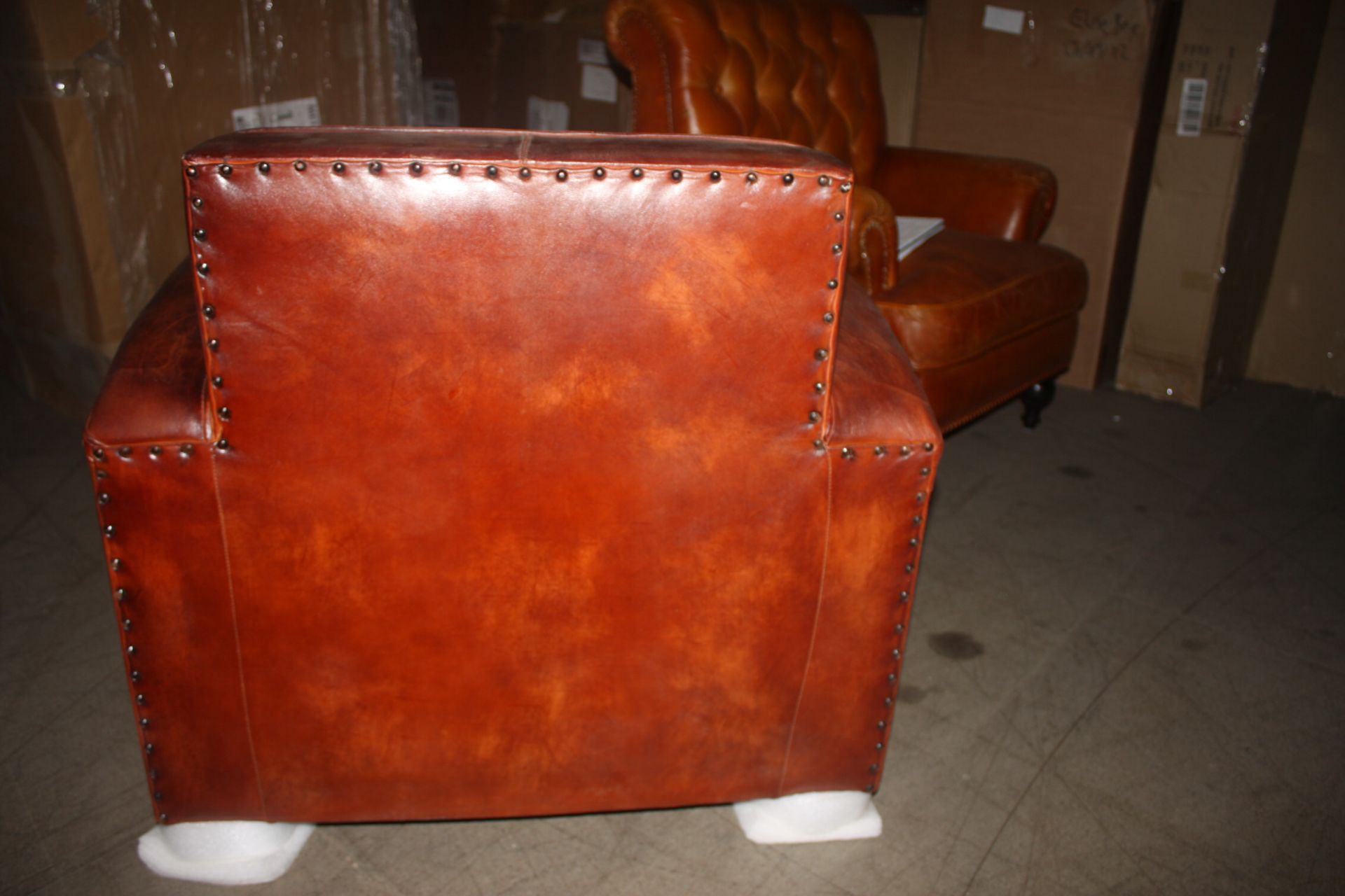 Jazz Leather Club Armchair - Image 9 of 11