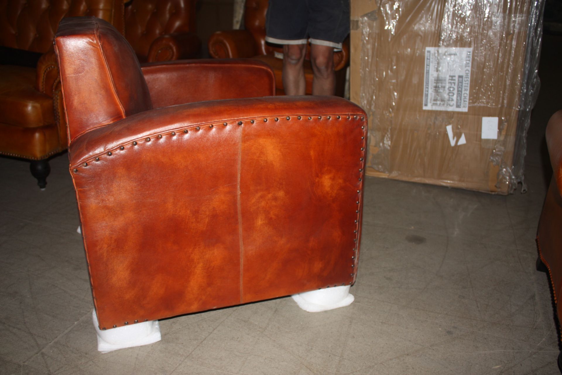 Jazz Leather Club Armchair - Image 10 of 11