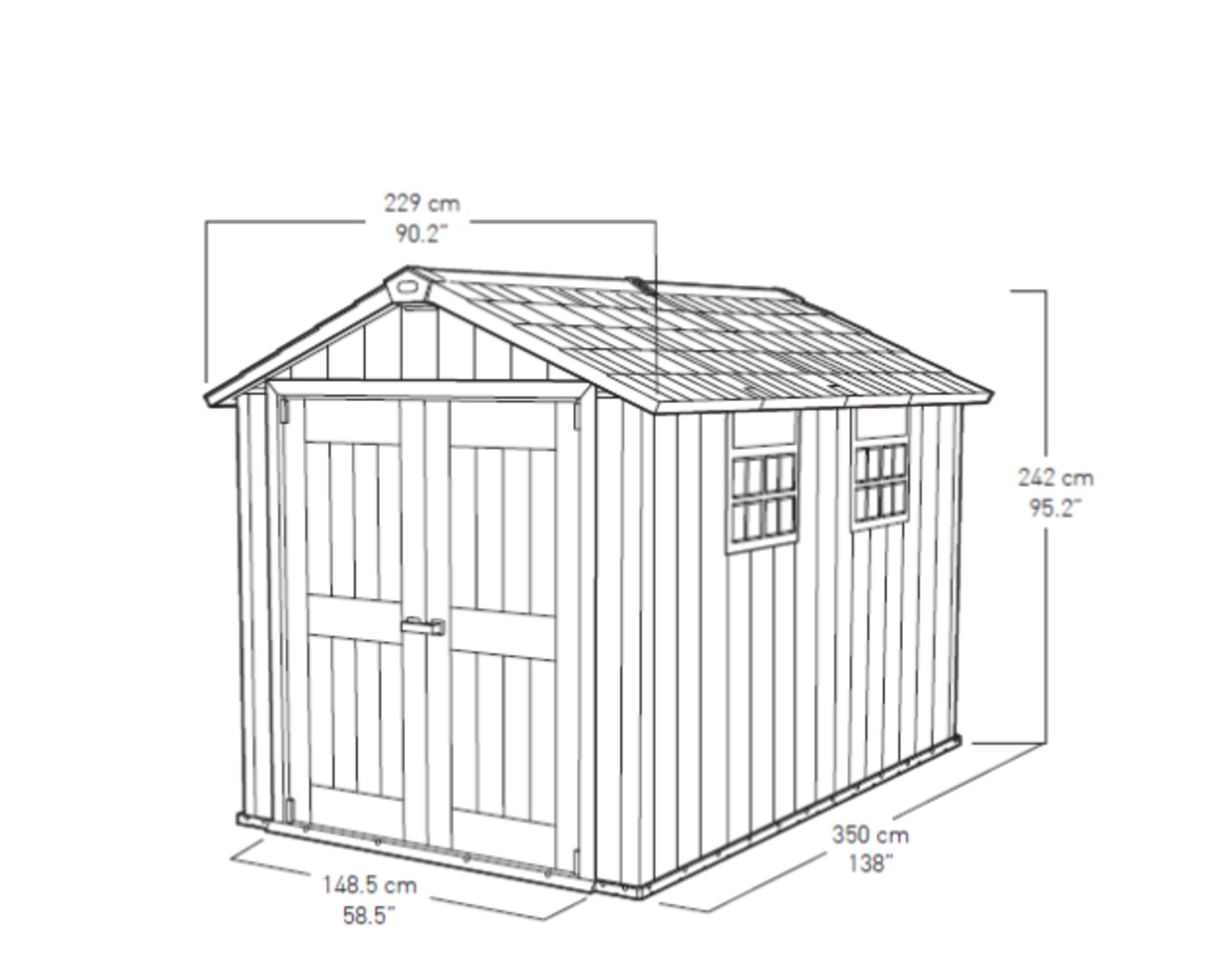 Keter Oakland 7511 7ft 6" x 9ft 4' RRP £1200 - Image 4 of 4