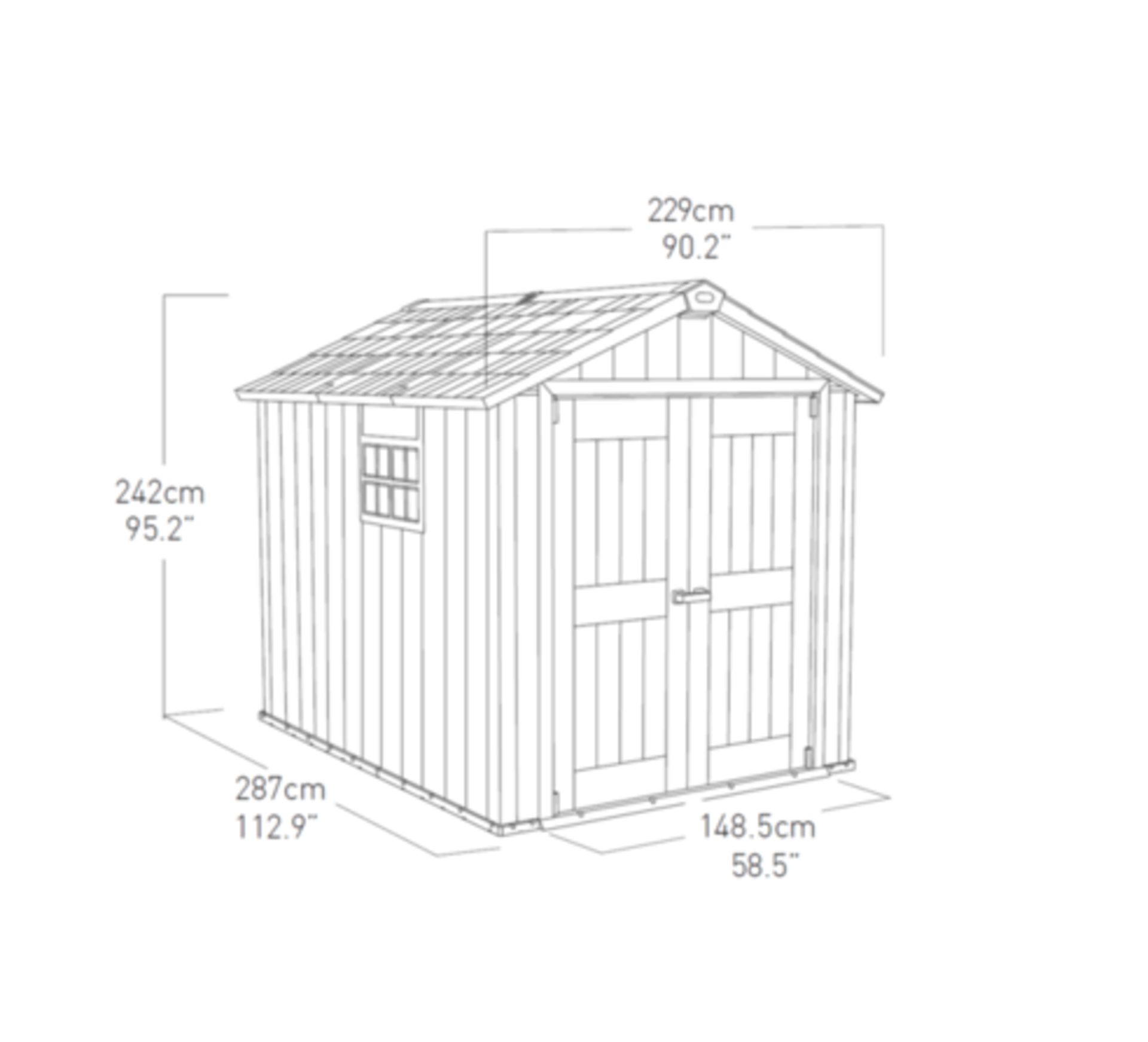 Keter Oakland 759 Outdoor Shed RRP £1100 - Image 5 of 5