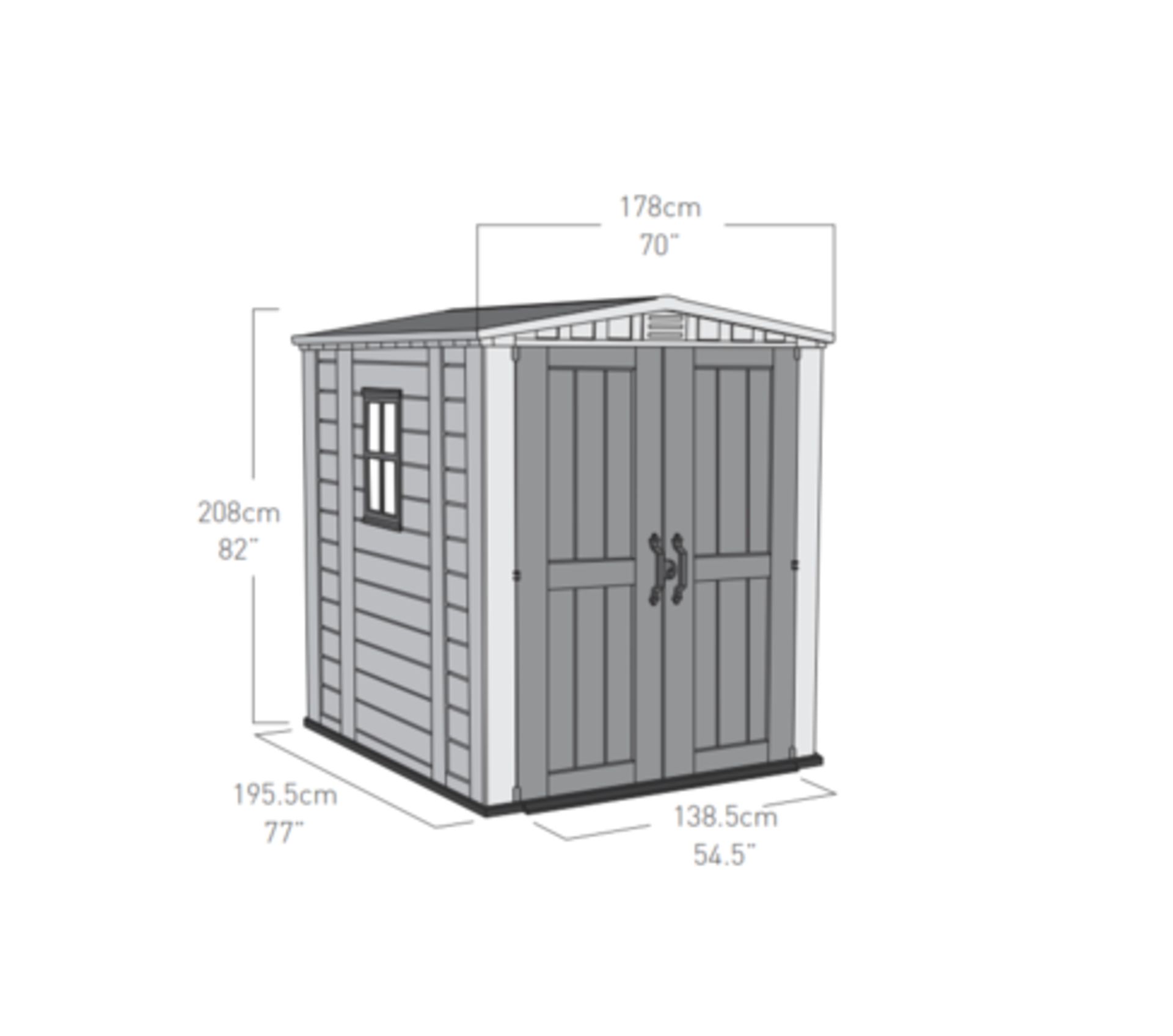 Keter Factor 6 x 6 Shed A combination of a great wood-like texture and durable, weather-resistant - Image 5 of 5