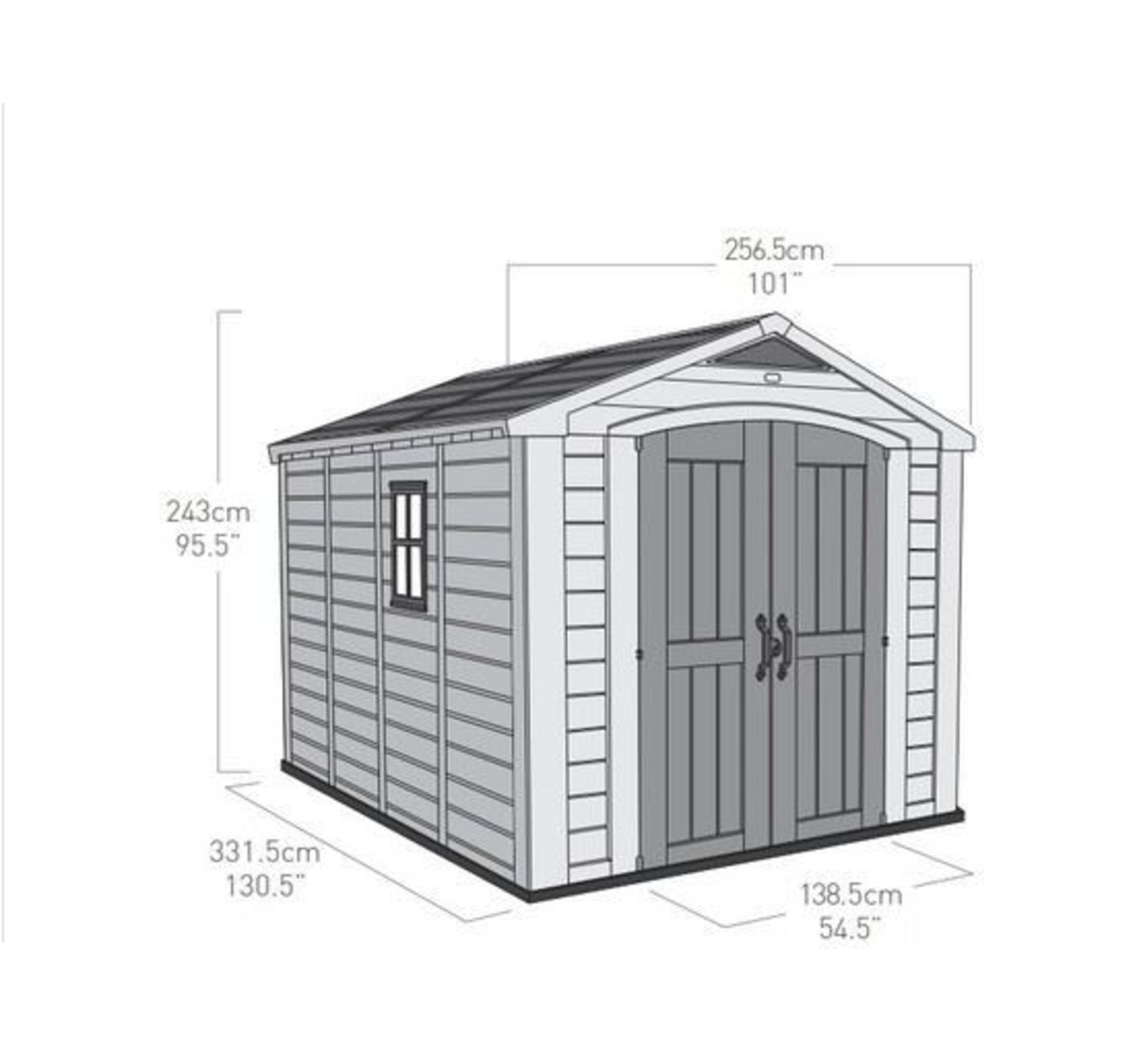 Keter Factor 8 x 11 Shed RRP £899 - Image 4 of 5