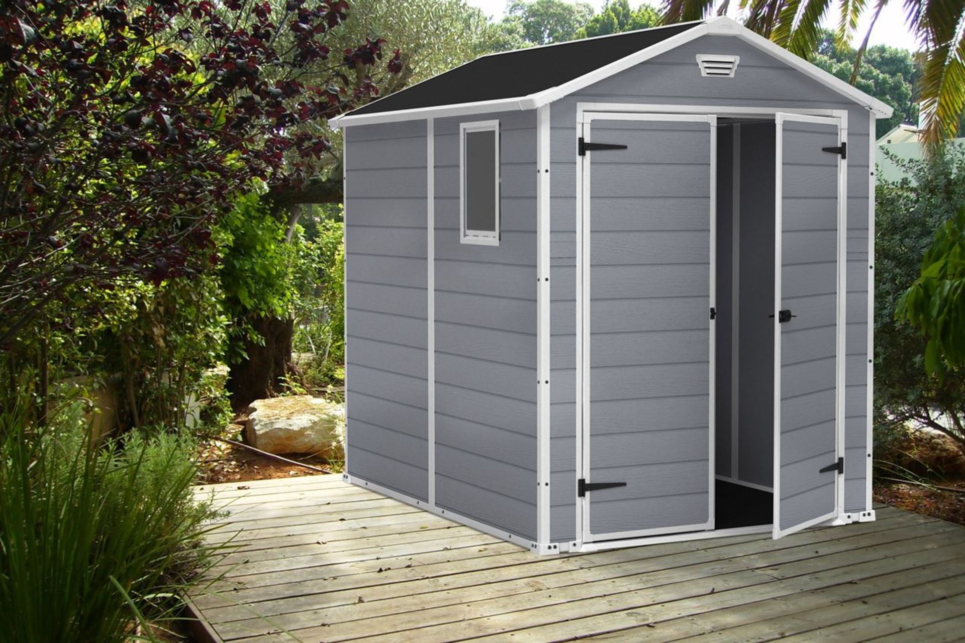 Keter Manor 6 x 8DD Outdoor Shed RRP £550 - Image 3 of 4