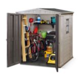 Keter Factor 6 x 6 Shed A combination of a great wood-like texture and durable, weather-resistant