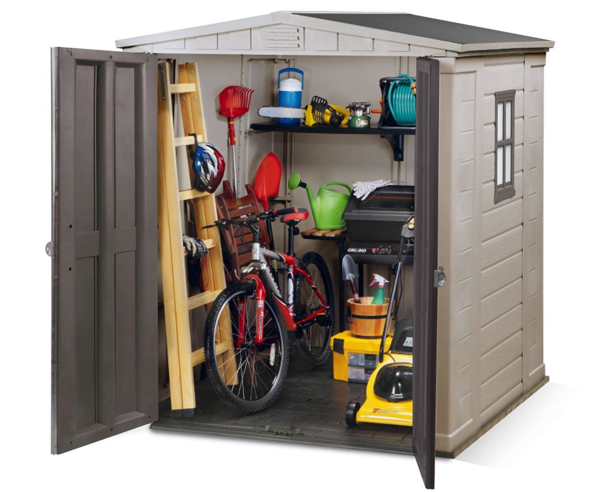 Keter Factor 6 x 6 Shed A combination of a great wood-like texture and durable, weather-resistant