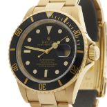 Rolex Submariner 40mm 18k Yellow Gold 16618