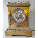 AD MOUGIN Brass Mantle Clock early 20th century Vintage