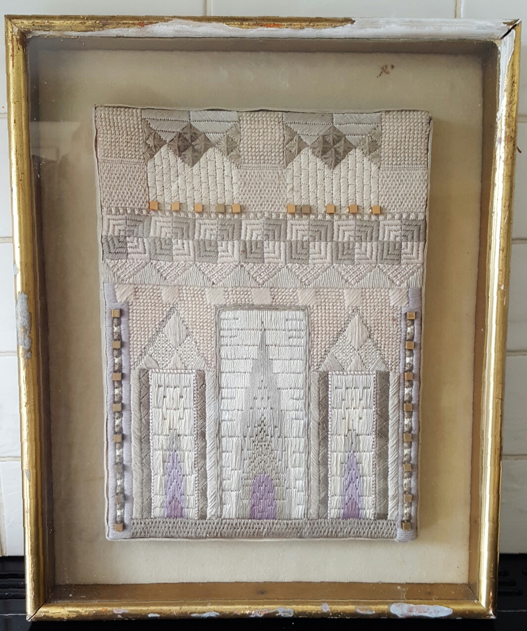 Jane Dew Embroidery 'Catherdral 1968' NO RESERVE