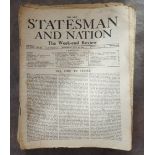 40 Original The New Statesman and Nation Weekend Review Newspapers 1940's