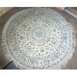 Afghan Silk Rug Round