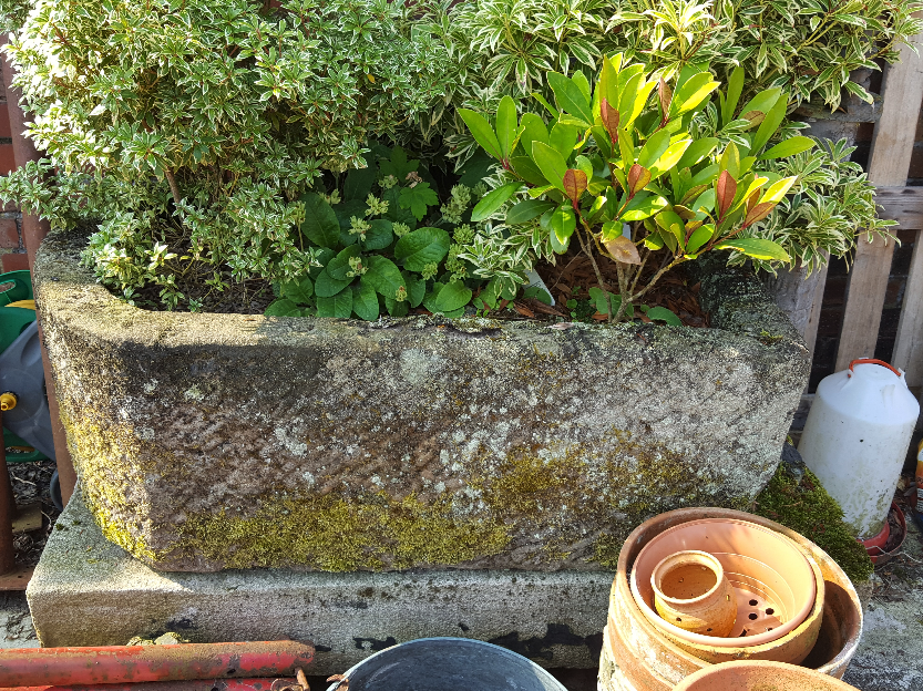 Vintage Stone Carved Garden Trough