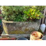 Vintage Stone Carved Garden Trough