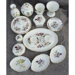 15 Pieces of Wedgwood Patterns Hathaway Rose Wild Strawberry Kutani Crane NO RESERVE