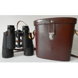 Pair of Carl Zeiss Jena Jenoptem 7 x 50 w Binoculars with leather case DDR 4513830