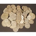 400g plus in weight Pot of Silver Coloured Metal Pre Decimal British Coins. NO RESERVE