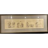 Early Satirical Print Comprising 4 Sketches Georgian Comic Scenes 18th Century