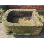 Vintage Stone Carved Garden Trough