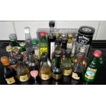 Parcel 25 Collectable Miniature Whisky, Gin, Brandy & Others Bottles & Contents. NO RESERVE