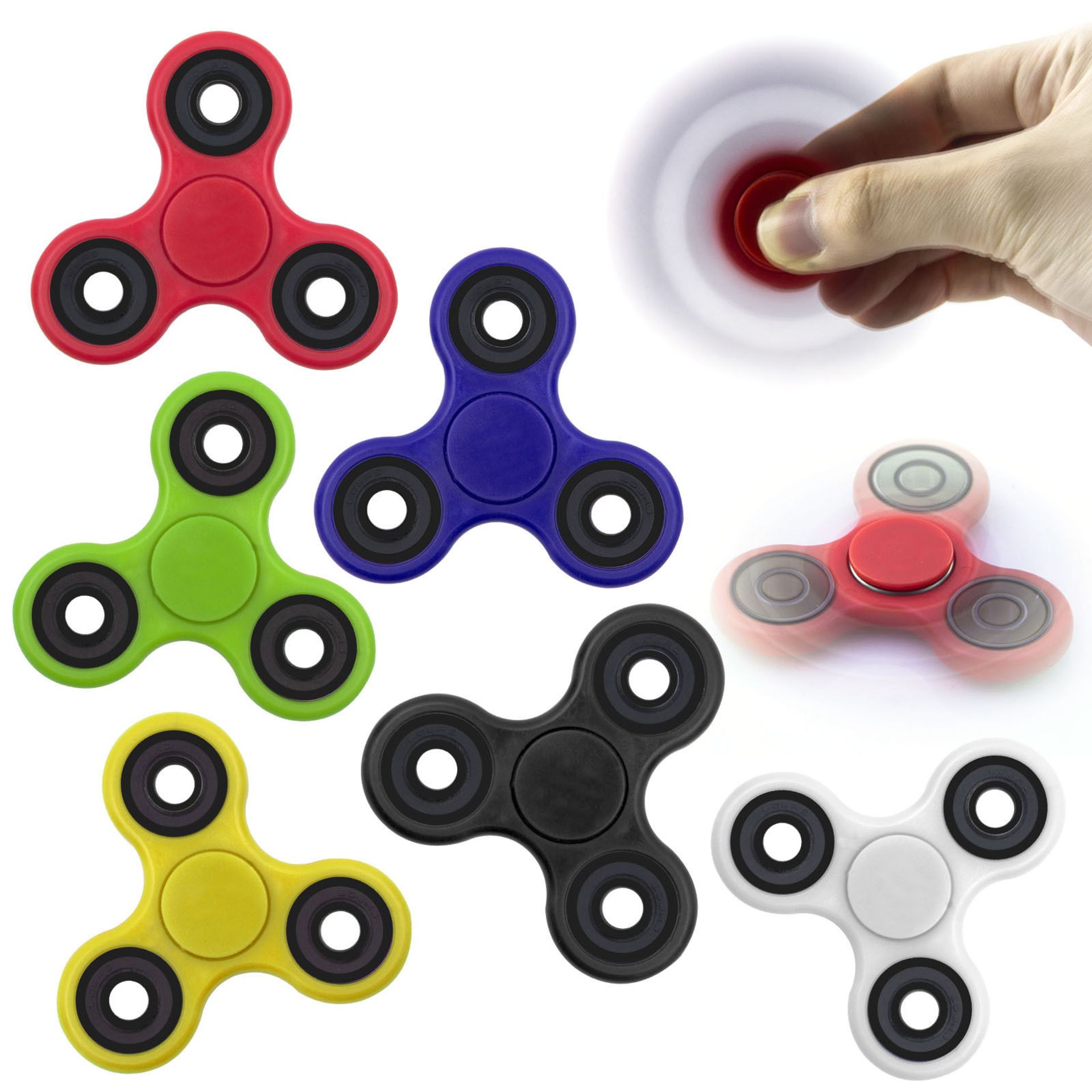 20 x Fidget Spinners. Various Colours Including: Black, Orange, Blue & Yellow. RRP £9.99 each.