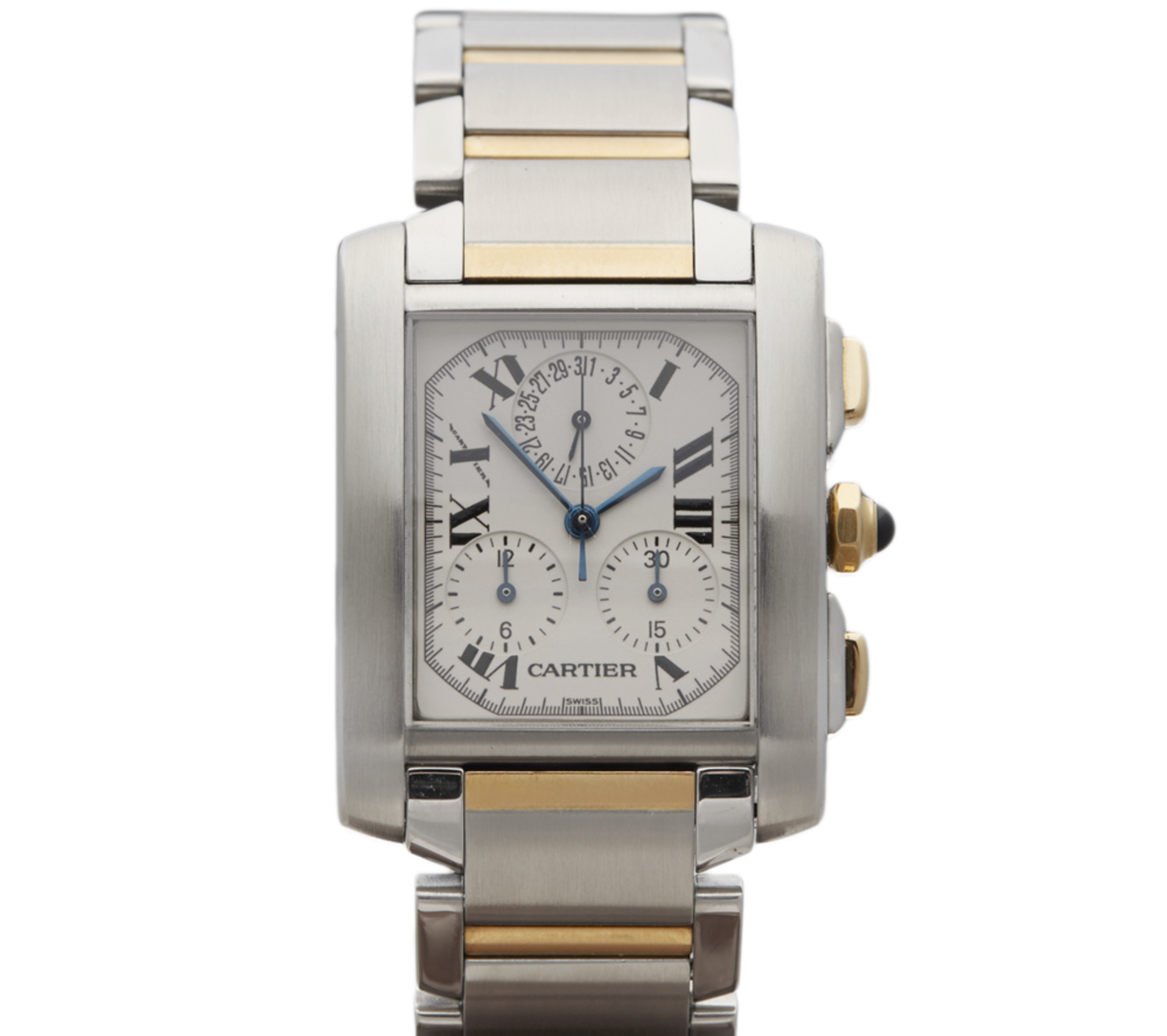 Cartier Tank Francaise Chronoreflex 28mm Stainless Steel & 18k Yellow Gold 2303 or W51004Q4 - Image 2 of 10