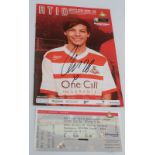 Louis Tomlinson Signed Football Program & Ticket