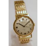 Precista Swiss 9ct Gold Gentleman's Automatic Wristwatch On 9ct Bracelet