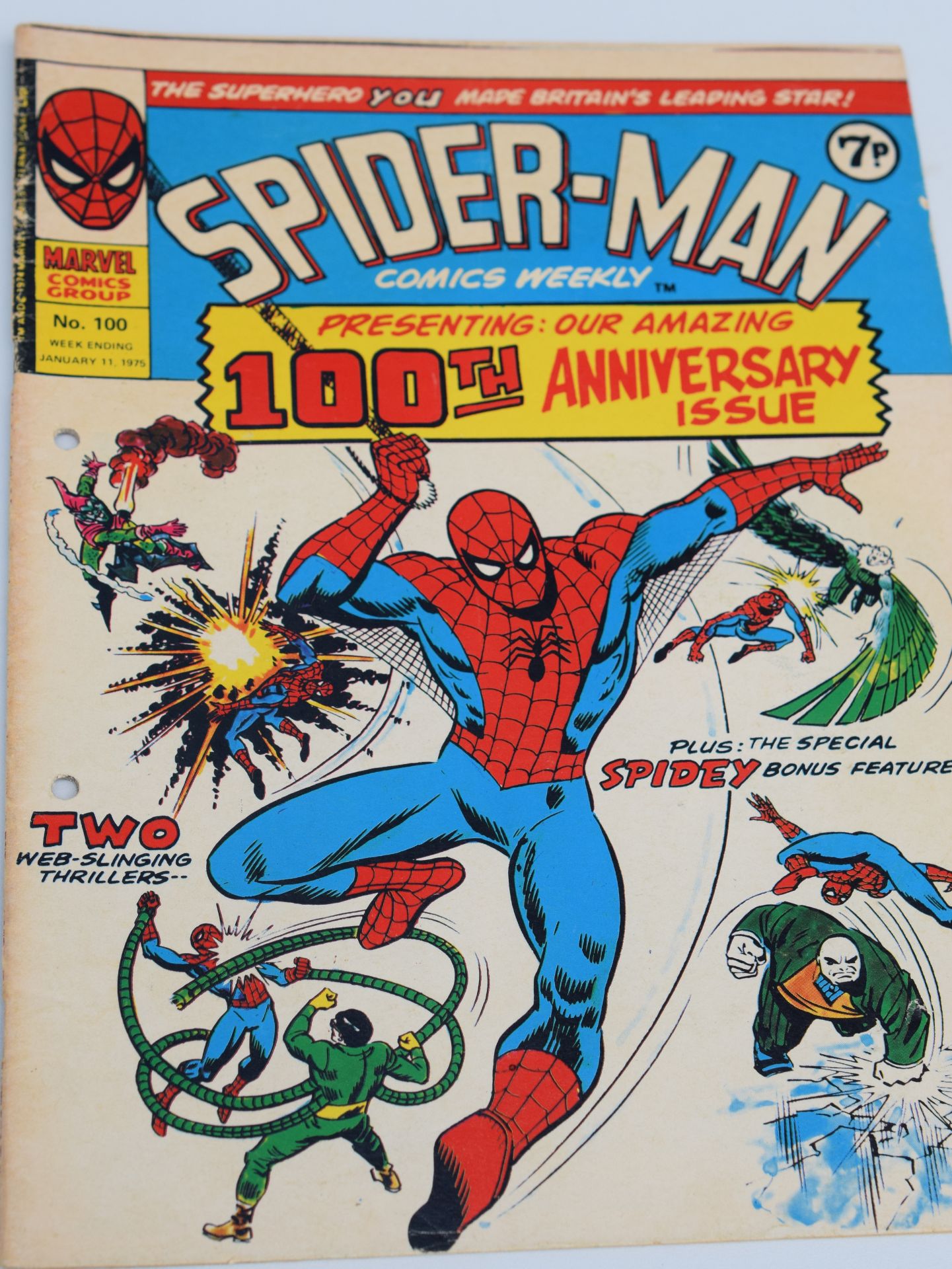 Spiderman Comic 100th Anniversary Issue 100 1975