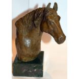 Bronzed Horse's Head by award winning sculptress JOEL