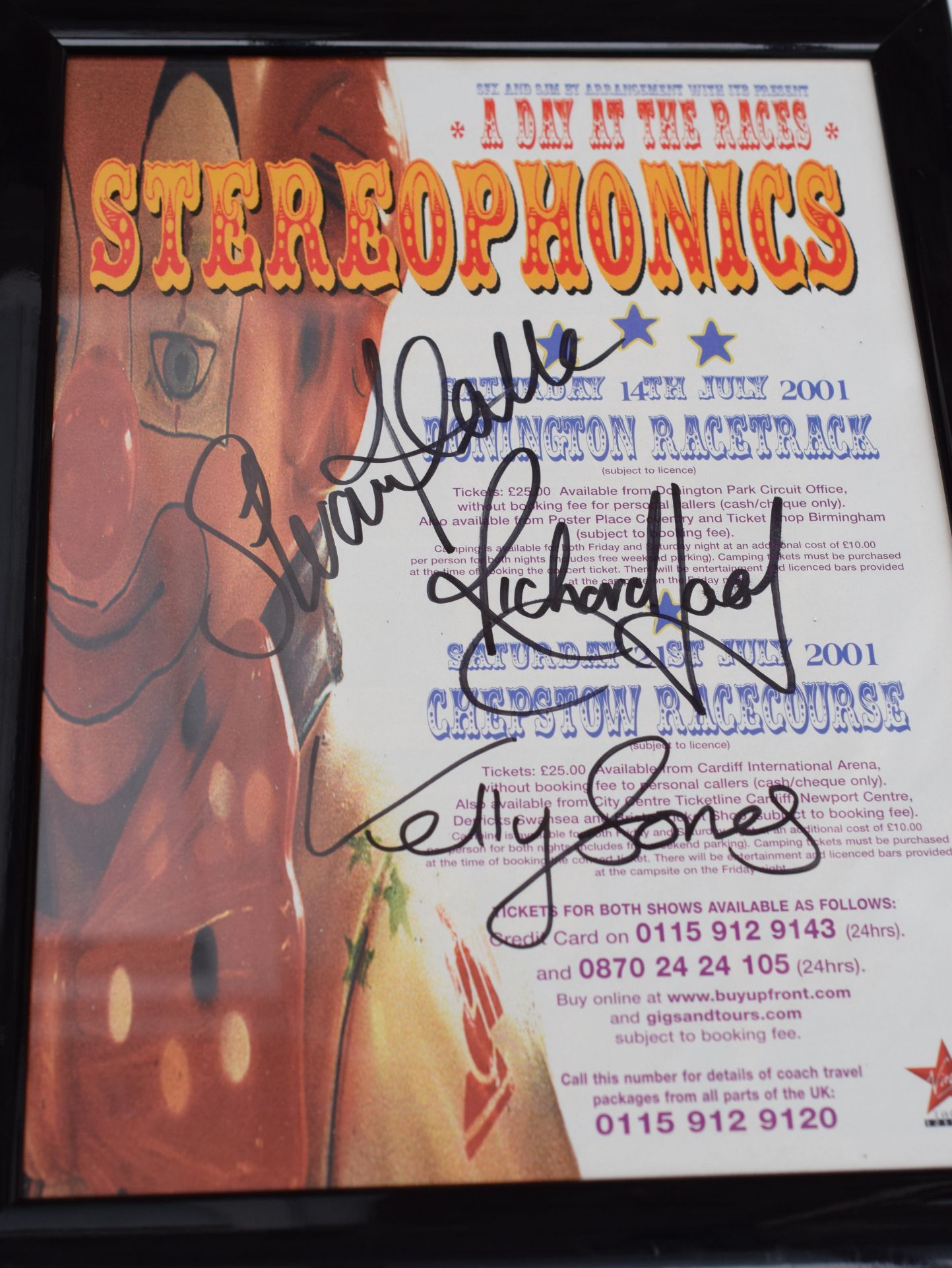 Stereophonics Signed Poster 2001 Stuart Cable