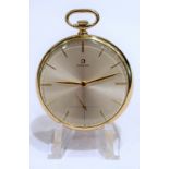 Omega 9ct Gold Open Face Pocket Watch Excellent Condition