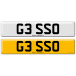 Registration G3 SSO on DVLA retention certificate.