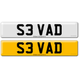 Registration S3 VAD on DVLA retention certificate.