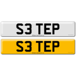 Registration S3 TEP on DVLA retention certificate.