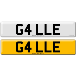 Registration G4 LLE on DVLA retention certificate.